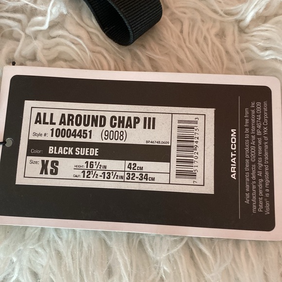 Ariat Suede Half Chaps - size XS - new - Picture 3 of 8